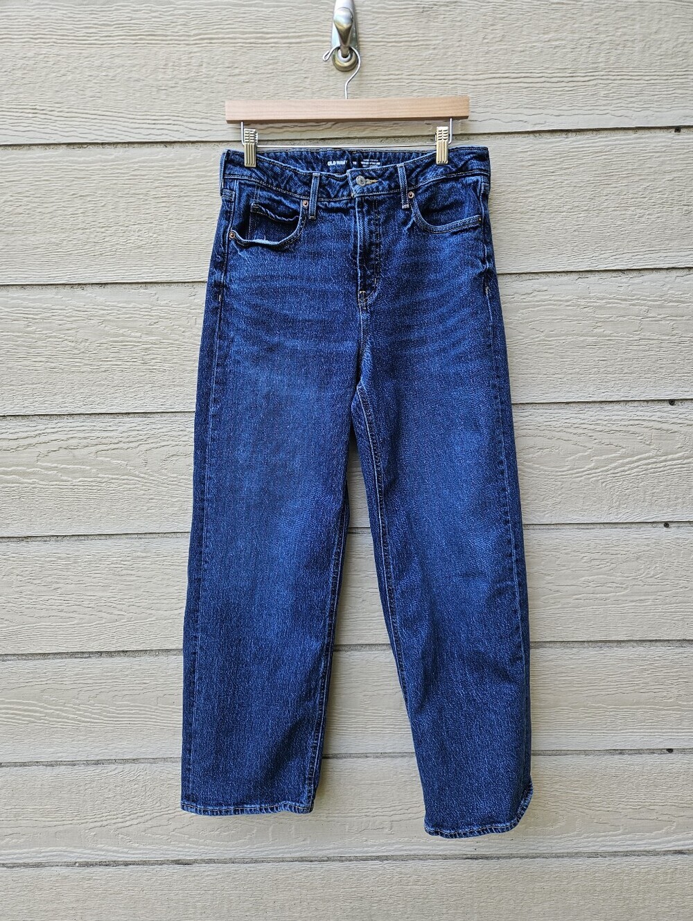 Old Navy Sky-Hi Wide Leg dark wash jeans size 10